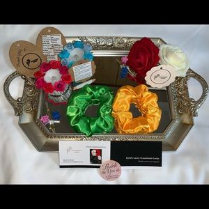 Lemongrass Pop Satin Silk Scrunchie Bundle $15